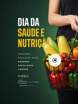 Dia da Saúde e Nutrição 31 de Março PSD Editável