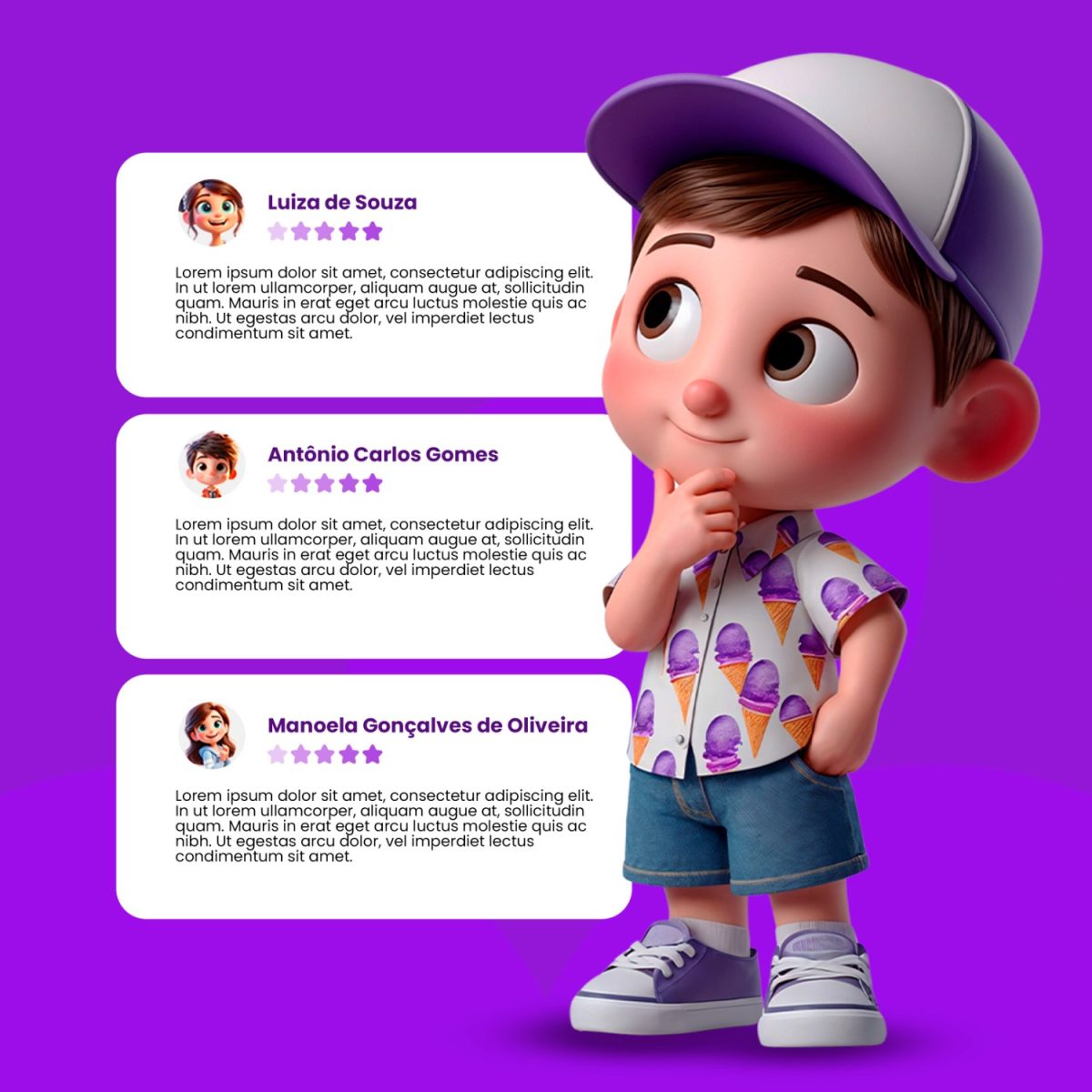 Banner De Midia Social Açaiteria Sorveteria Ou Modelo De Postagem No Instagram