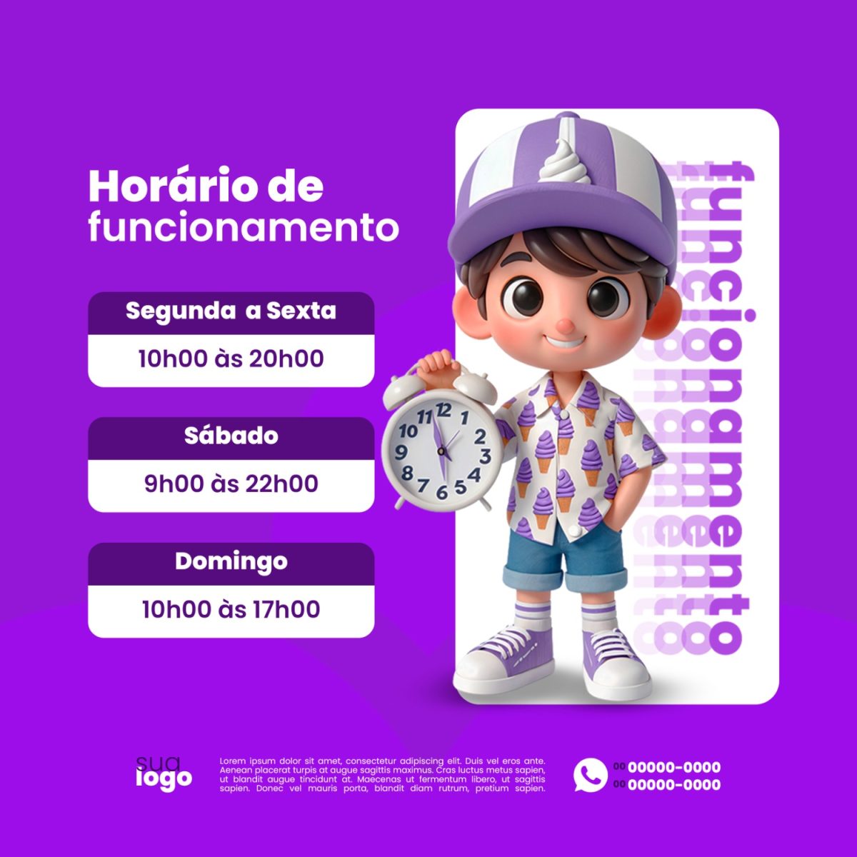 Banner De Midia Social Açaiteria Sorveteria Ou Modelo De Postagem No Instagram