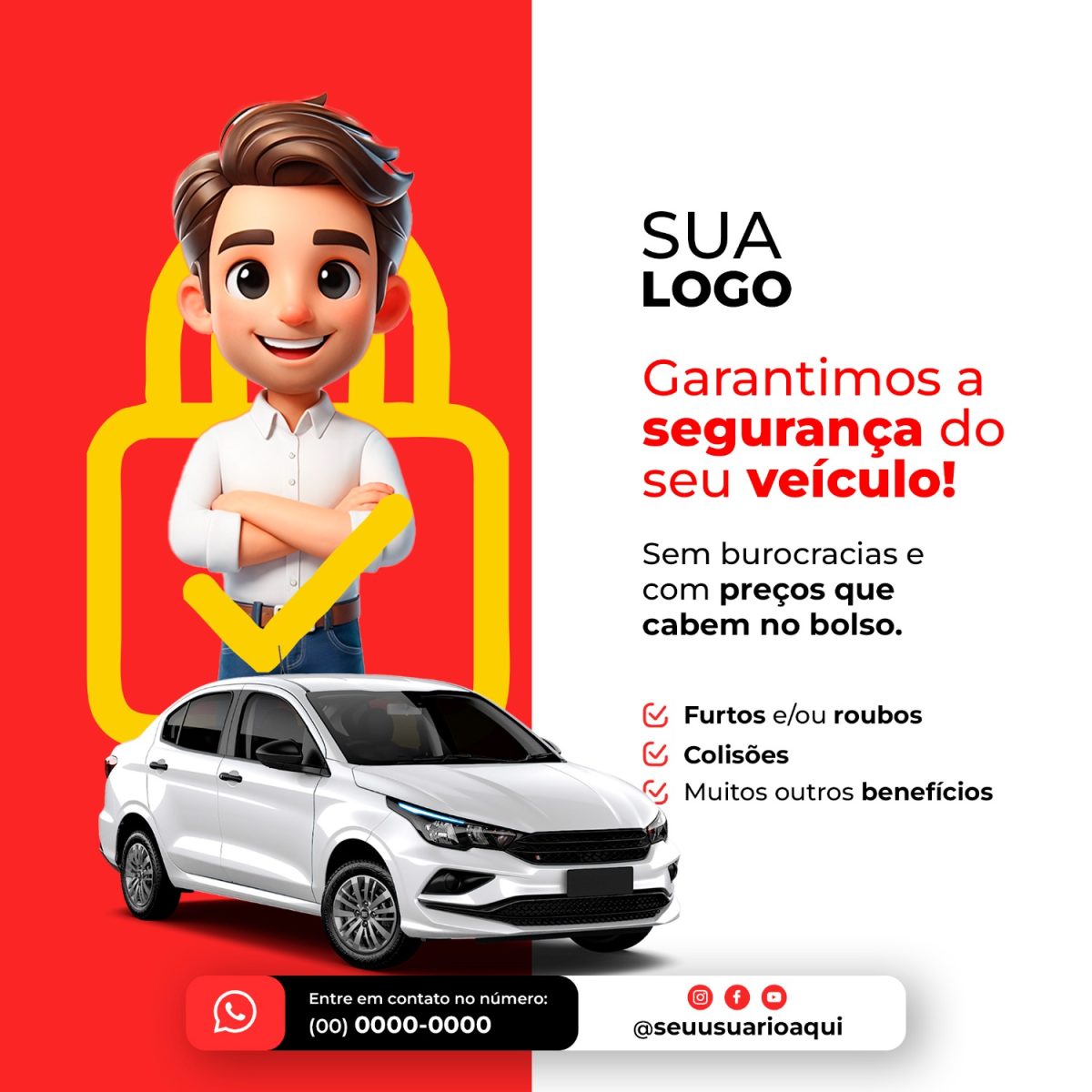 Banner De Midia Social Concessionária Ou Modelo De Postagem No Instagram