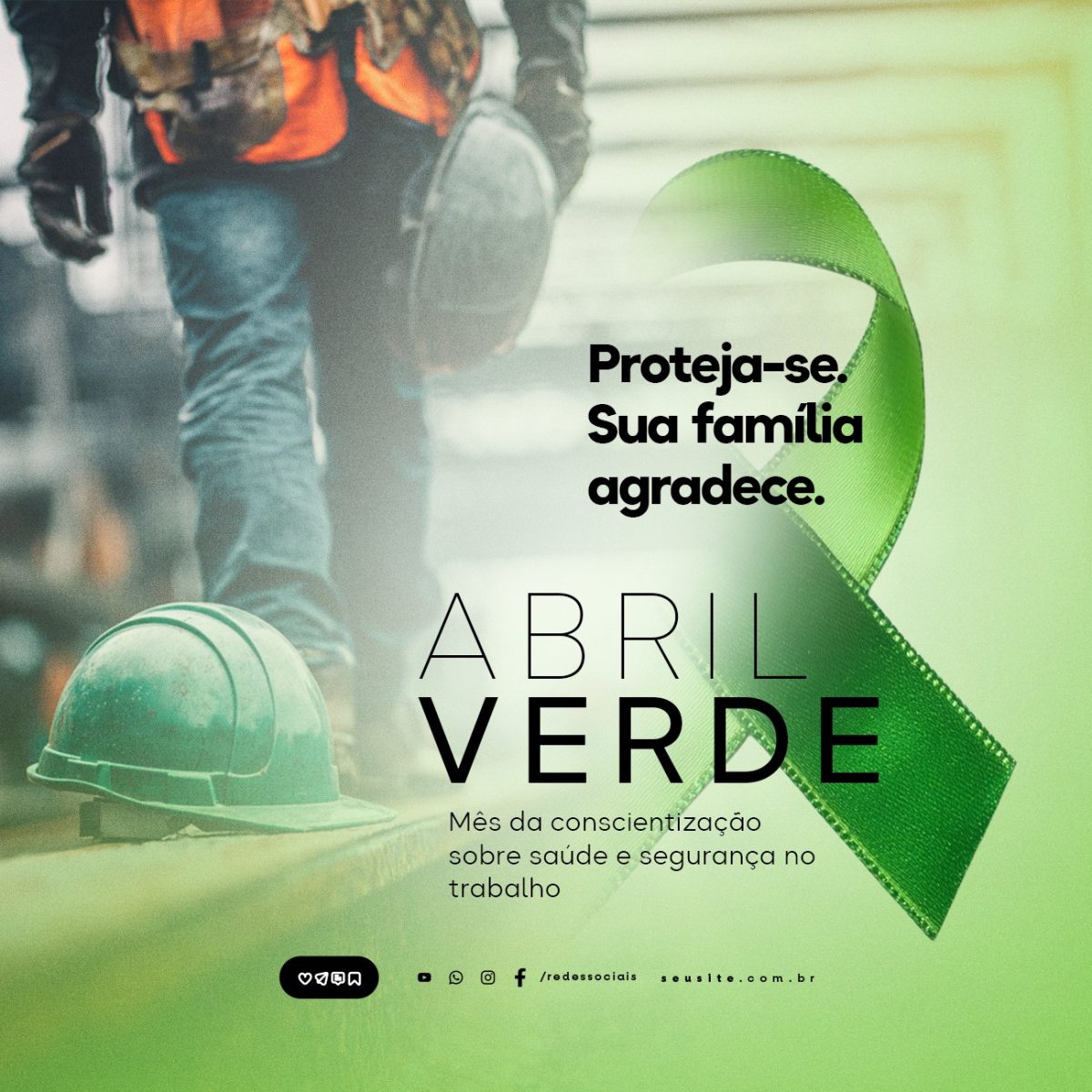 Abril Verde Proteja-se Sua Familia Agradece PSD Editável