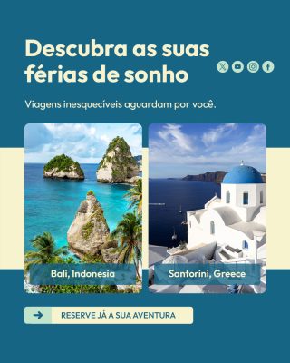 Agência de Turismo e Viagem Social Media PSD Editável