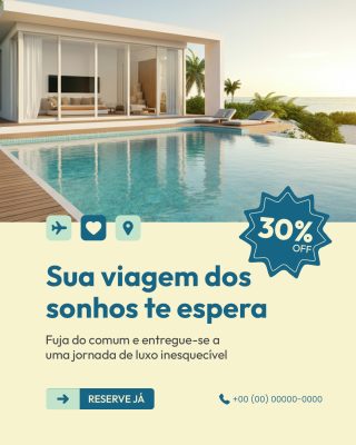 Agência de Turismo e Viagem Social Media PSD Editável