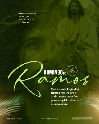 Domingo de Ramos Espiritualidade e Paz  PSD Editável