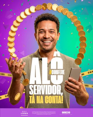 Servidor Alo Confere Ta Na Conta Template de Pagamento PSD Editável