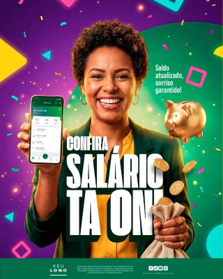 Confira Salário Ta On Saldo Atualizado Sorriso Garantido PSD Editável