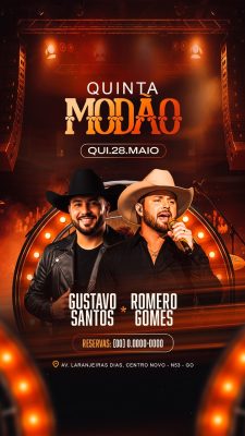 Story Flyer Próximos Shows Quinta Modão PSD Editável