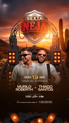 Story Flyer Próximos Shows Sexta Neja Murilo Roberth e Thiago Santos PSD Editável