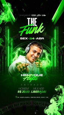 Story Flyer Próximos Shows Festa The Funk PSD Editável