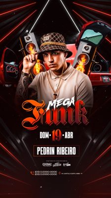 Story Flyer Próximos Shows Mega Funk PSD Editável