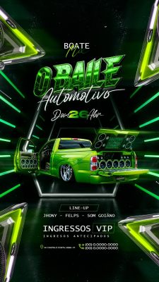 Story Flyer Próximos Shows Boate Mix O Baile Automotivo PSD Editável