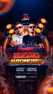 Story Flyer Próximos Shows Eletro Automotivo 19 Abril PSD Editável