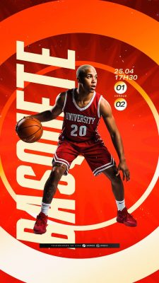 Story Campeonato Basquete Evento Esportivo PSD Editável
