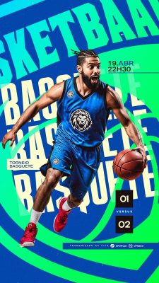 Story Campeonato Basquete Torneio 19 Abril PSD Editável