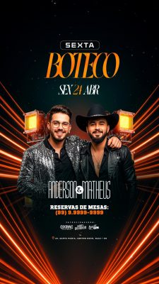 Story Flyer Próximos Shows Sexta Boteco PSD Editável