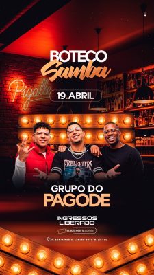 Story Flyer Próximos Shows Boteco Samba Grupo do Pagode PSD Editável