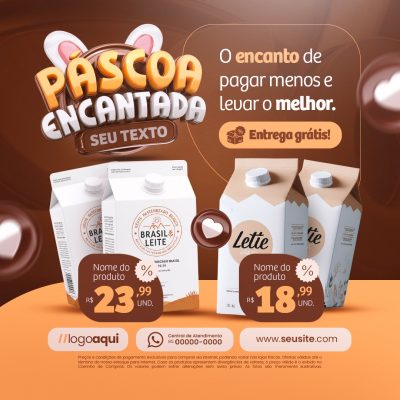 Páscoa Encantada o Encanto de Pagar Menos e Levar o Melhor PSD Editável