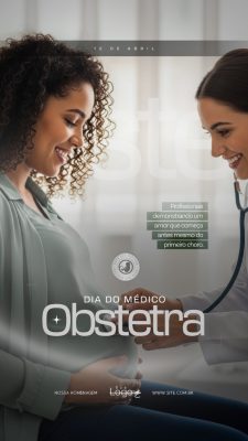 Dia do Médico Obstetra 12 de Abril Homenagem Profissionais PSD Editável