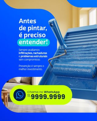 Pintor Pintura Antes de Pintar é Preciso Entender PSD Editável