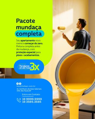 Pintor Pacote Mudança Completa com Pintura Parcelada PSD Editável