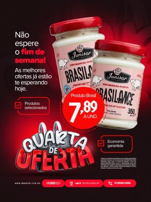 Quarta de Oferta Não Espere o Fim de Semana PSD Editável