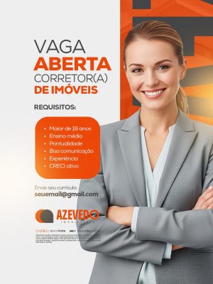 Vaga Aberta Corretor(a) de Imóveis Imobiliária PSD Editável