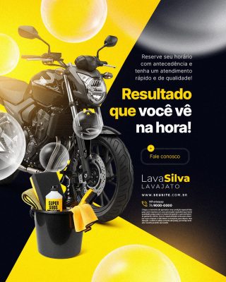 Lavador de Carros Resultado Que Você Vê Na Hora PSD Editável