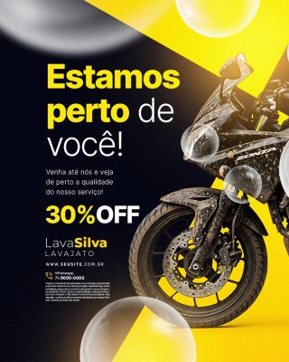 Lavador de Carros Estamos Perto de Você PSD Editável