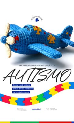 Autismo 02 de Abril Conscientização Amor e Afeto PSD Editável