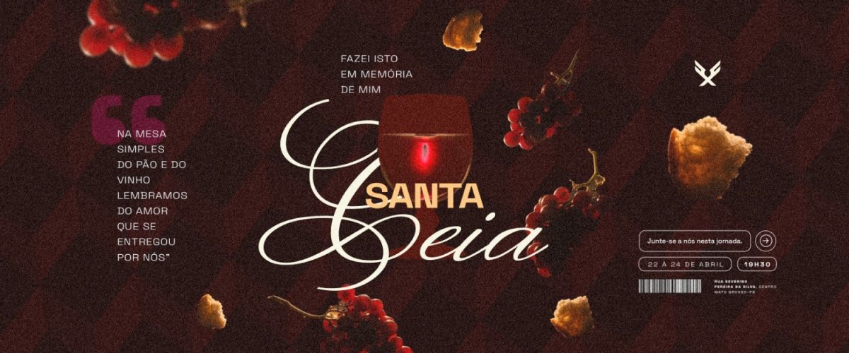 Carrossel Santa Ceia Na Mesa Simples PSD Editável