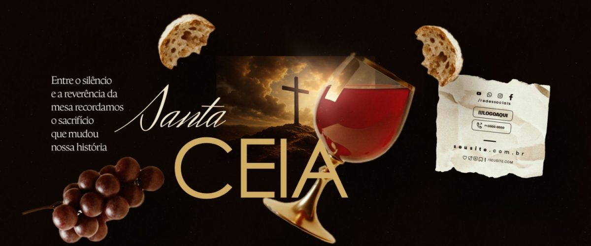 Carrossel Santa Ceia Entre o Silencio e a Reverência PSD Editável