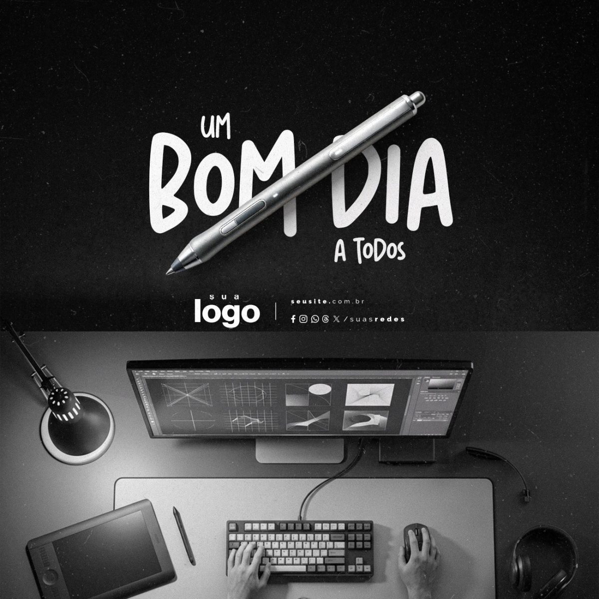Um Bom dia a Todos Designer PSD Editável