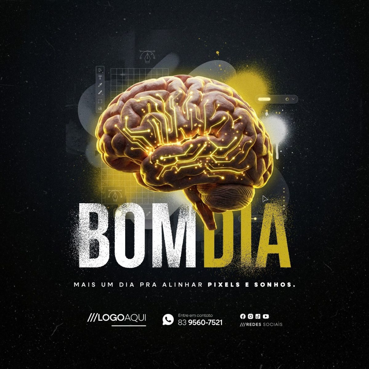 Bom dia Designer Mais Um Dia Pra Alinha PSD Editável