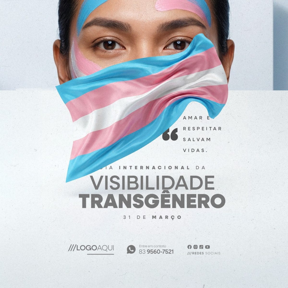 Dia Internacional da Visibilidade Transgênero 31 de Março PSD Editável