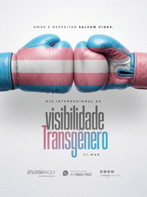 Dia Internacional da Visibilidade Transgênero 31 de Março PSD Editável