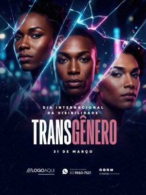Dia Internacional da Visibilidade Transgênero 31 de Março PSD Editável