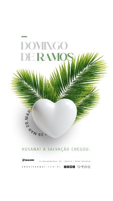 Story Domingo de Ramos 29 de Março PSD Editável