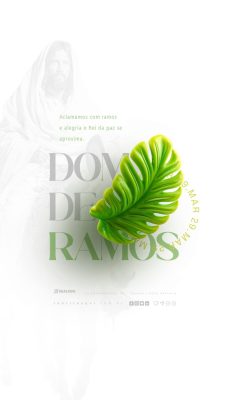 Story Domingo de Ramos 29 de Março PSD Editável