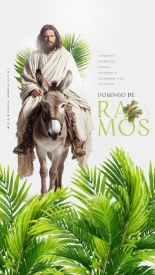 Story Domingo de Ramos 29 de Março PSD Editável