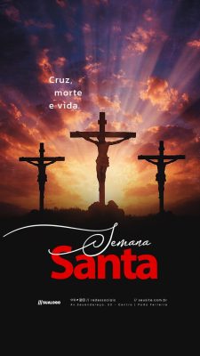 Story Semana Santa Morte e Vida PSD Editável