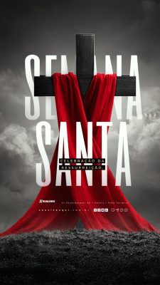Story Semana Santa Celebração da Ressurreição PSD Editável