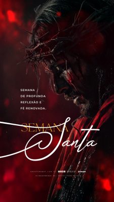 Story Semana Santa Profunda Reflexão Fé Renovada PSD Editável
