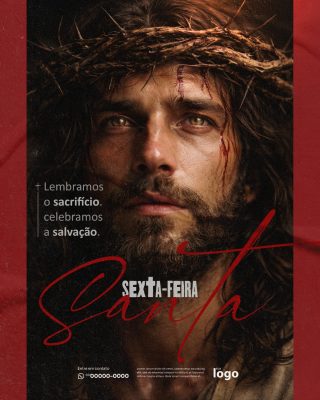 Sexta-Feira Santa Lembramos o Sacrifício Celebramos a Salvação PSD Editável