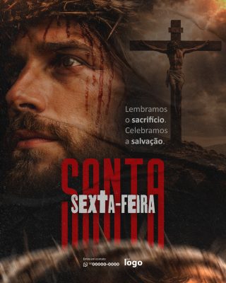 Sexta-Feira Santa Celebramos a Salvação PSD Editável