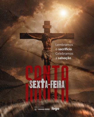 Sexta-Feira Santa Lembramos o Sacrifício Celebramos a Salvação PSD Editável