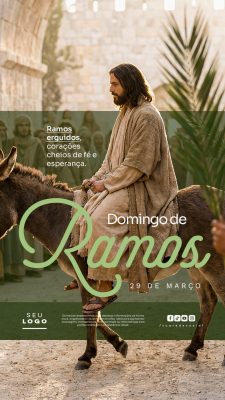 Domingo de Ramos 29 Março Jesus no Jumento PSD Editável