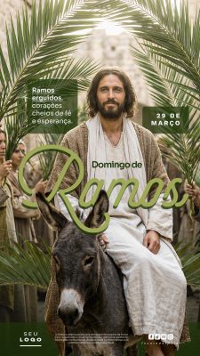 Domingo de Ramos 29 Março Ramos Erguidos Fé PSD Editável