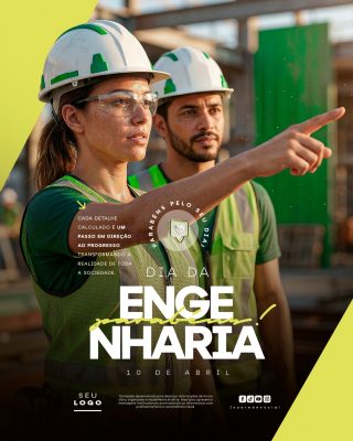 Dia da Engenharia Visão de Futuro 10 de Abril PSD Editável