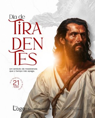 Dia de Tiradentes 21 Abr Símbolo de Resistência PSD Editável