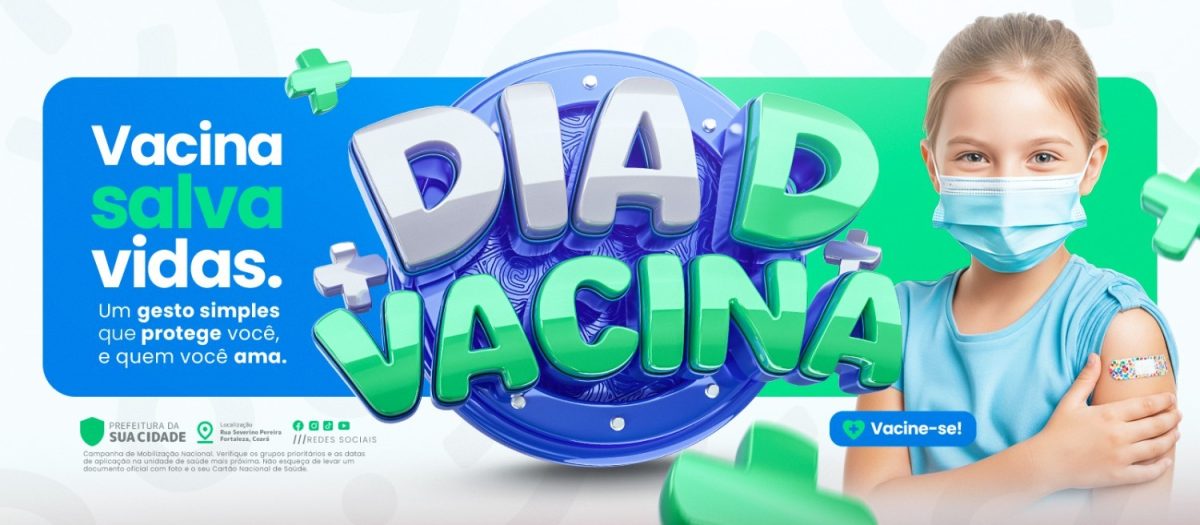 Dia D Vacina Vacina Salva Vidas Banner PSD Editável